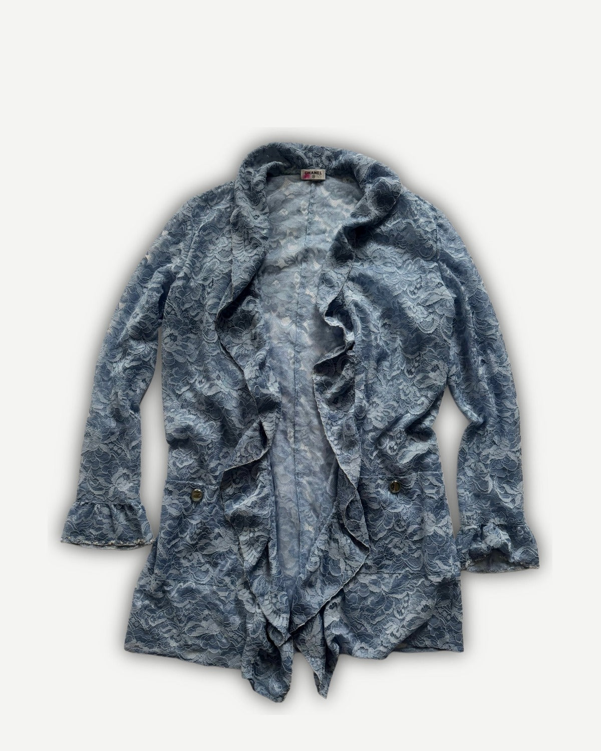 Chanel 2024 Rushed Embellished Floral Lace Cardigan Sample