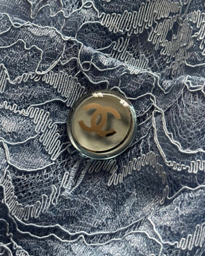 Chanel 2024 Rushed Embellished Floral Lace Cardigan Sample