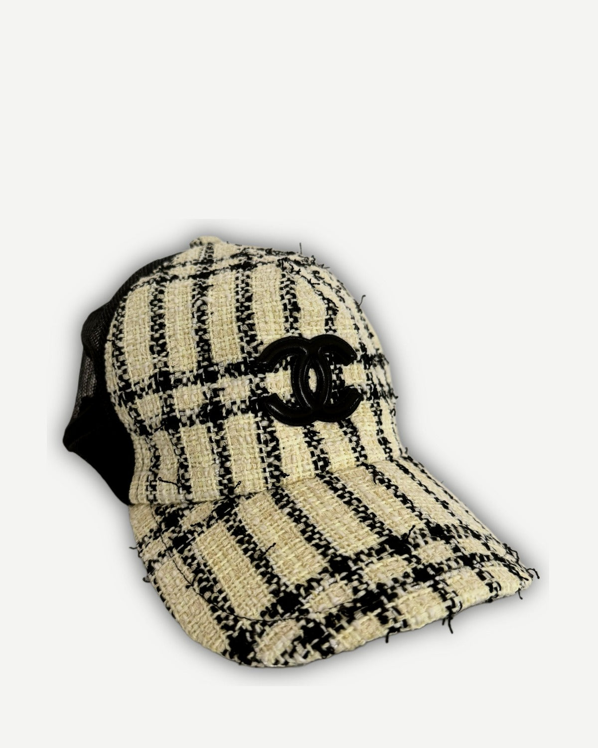 Chanel 2025 Tweed Logo Trucker Cap Sample