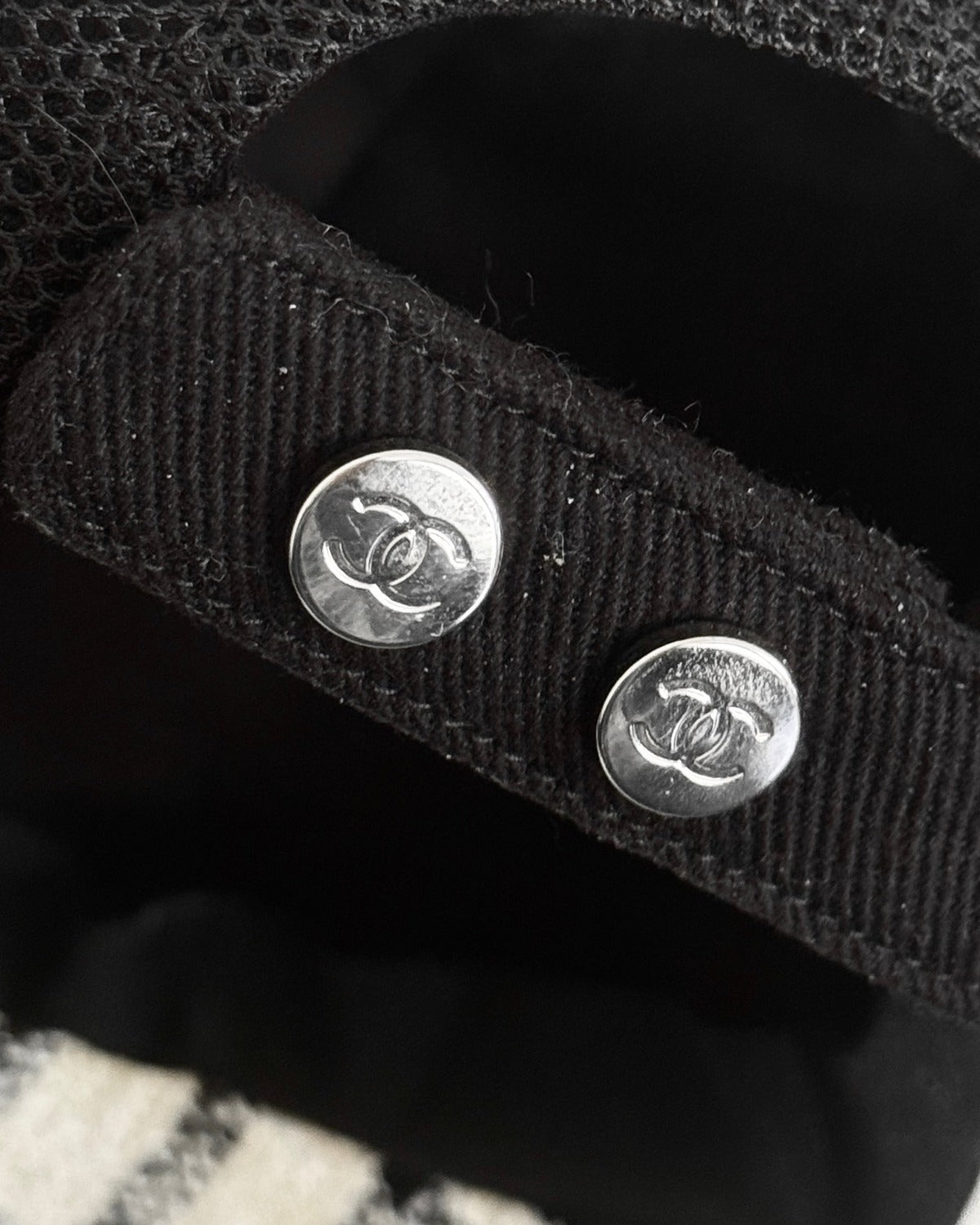 Chanel 2025 Tweed Logo Trucker Cap Sample