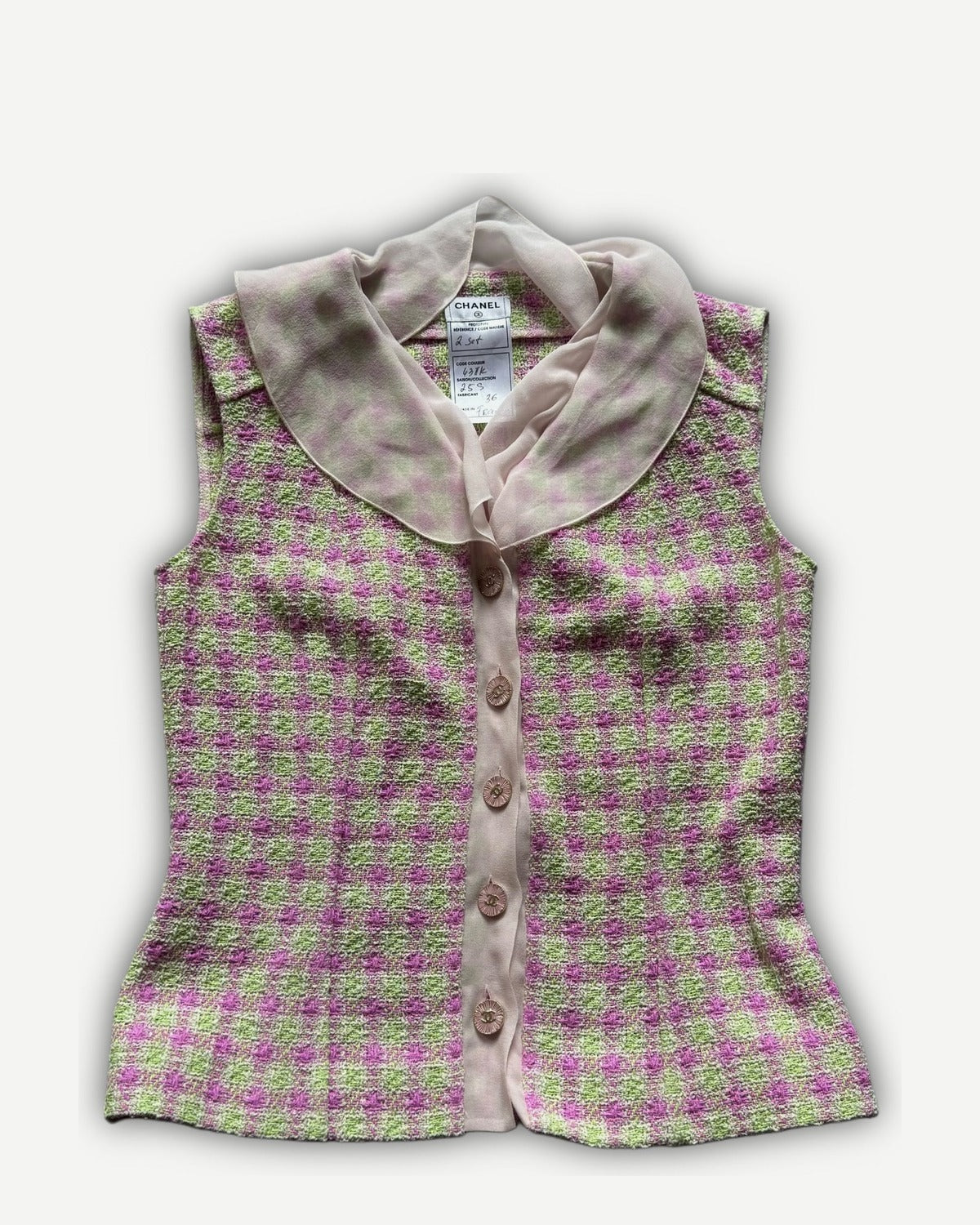 Chanel SS25 Multicolor Buttoned Vest Runway Sample