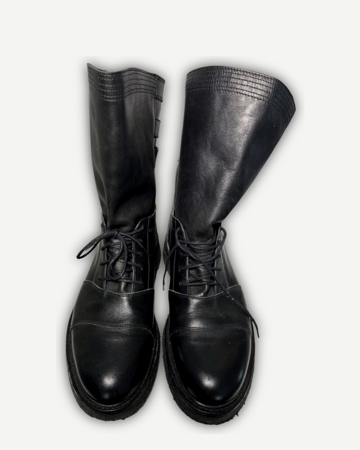 Balmain by Christophe Decarnin Belted Engineer Leather Boots
