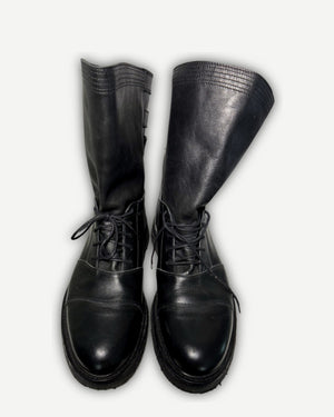 Balmain by Christophe Decarnin Belted Engineer Leather Boots