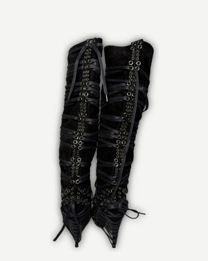 Jean Paul Gaultier 2000s Multi Lace Boots