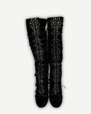 Jean Paul Gaultier 2000s Multi Lace Boots
