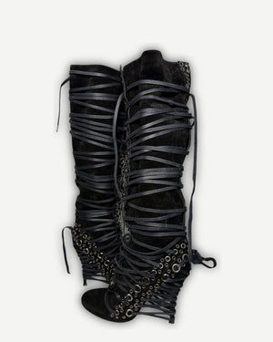 Jean Paul Gaultier 2000s Multi Lace Boots