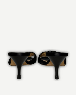 Chanel 2000s by Karl Lagerfeld Crystal Logo Heels