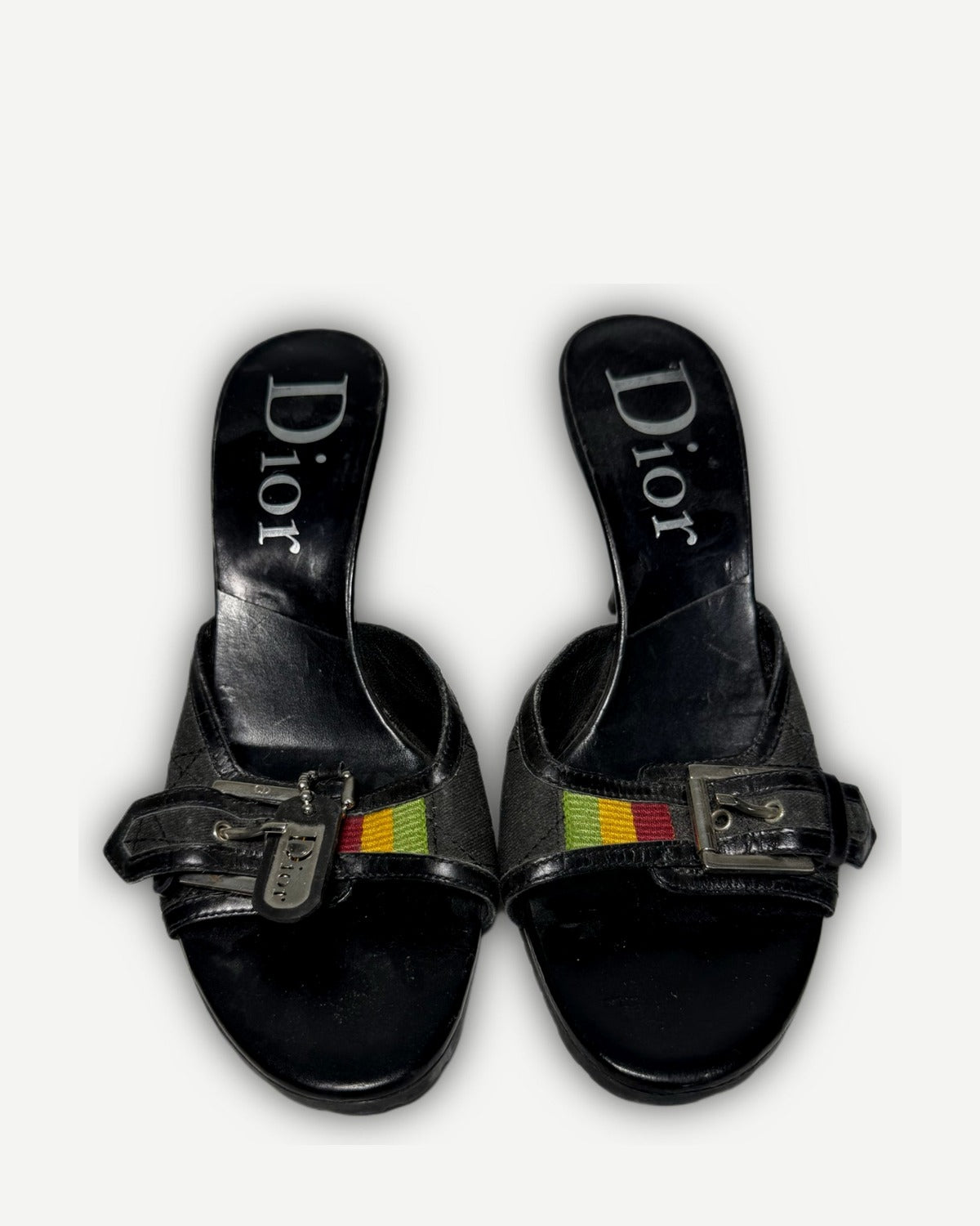 Christian Dior 2004 by John Galliano Rasta Dogtag Heels