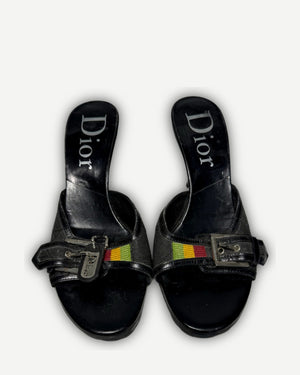 Christian Dior 2004 by John Galliano Rasta Dogtag Heels