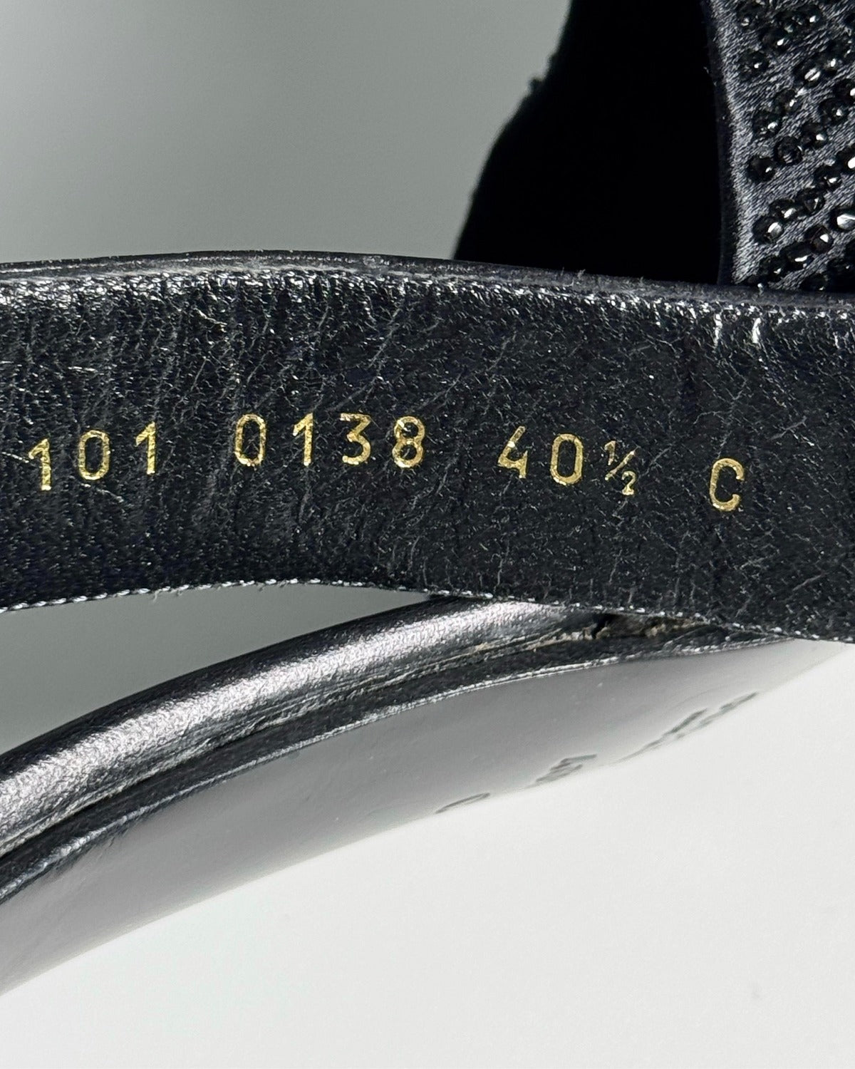 Gucci 1997 by Tom Ford Swarovski Crystal Beaded Ankle Strap Heels