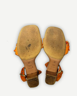 Louis Vuitton 2000s Suede Heeled Sandals