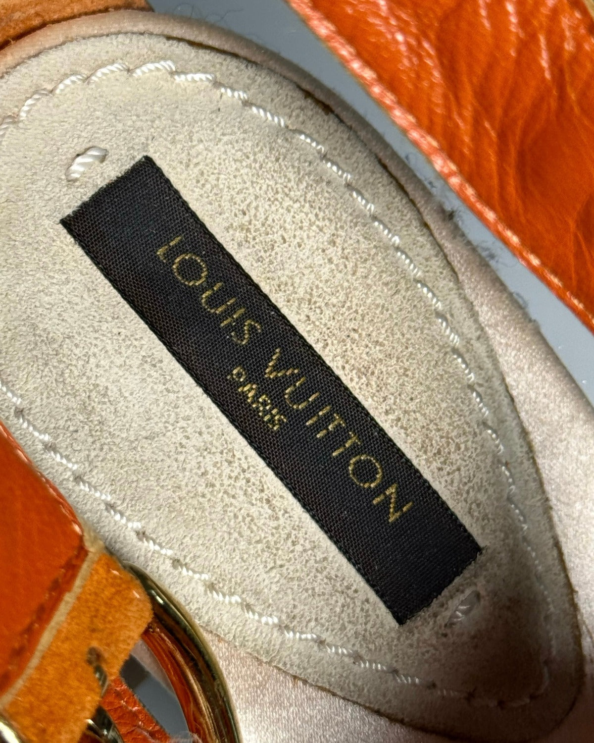 Louis Vuitton 2000s Suede Heeled Sandals