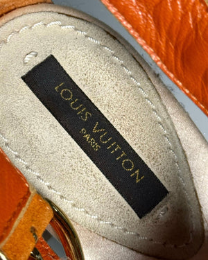 Louis Vuitton 2000s Suede Heeled Sandals