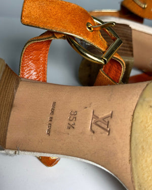Louis Vuitton 2000s Suede Heeled Sandals