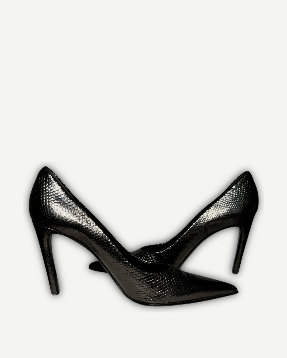 Helmut Lang 90s Snakeskin Heels