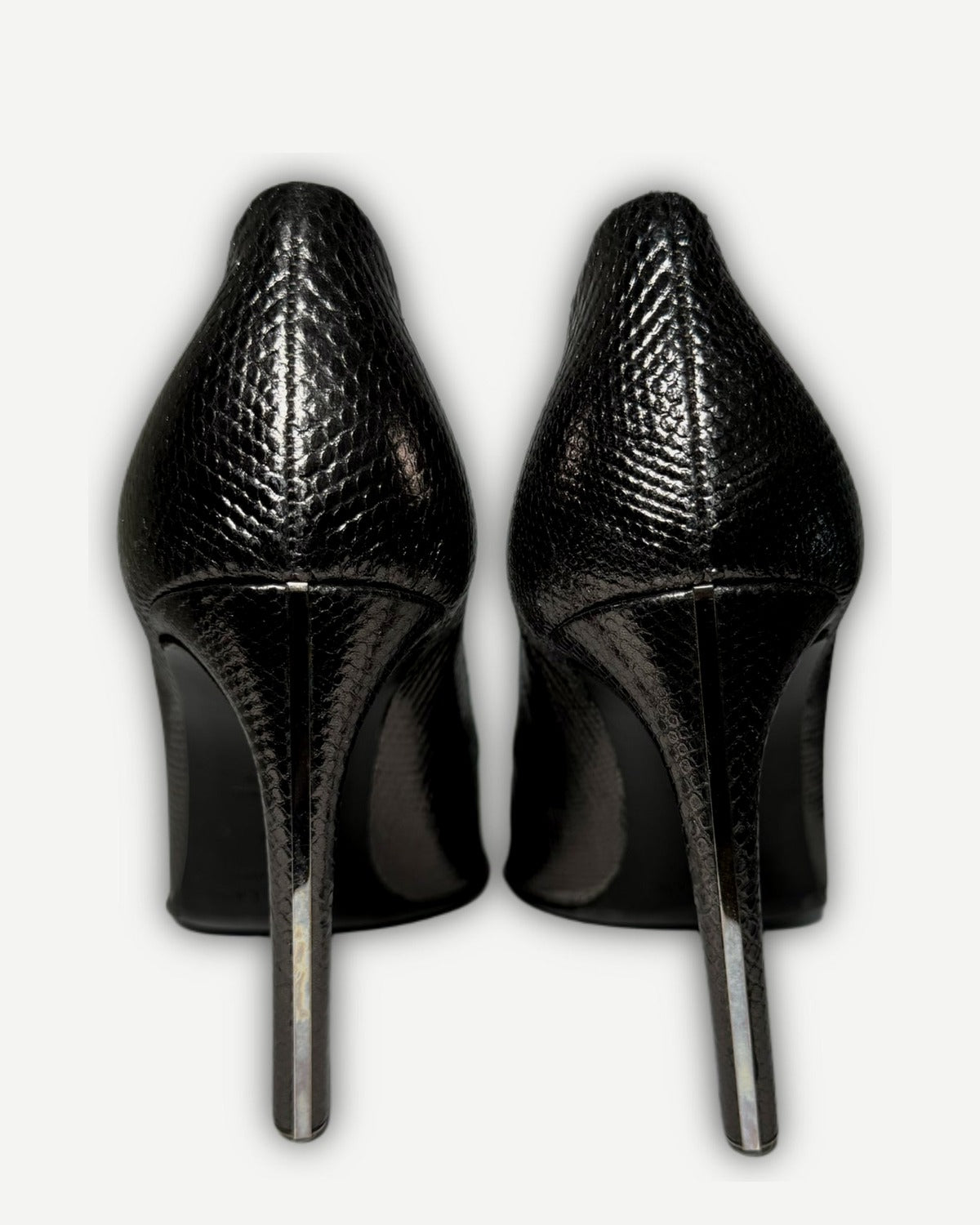 Helmut Lang 90s Snakeskin Heels