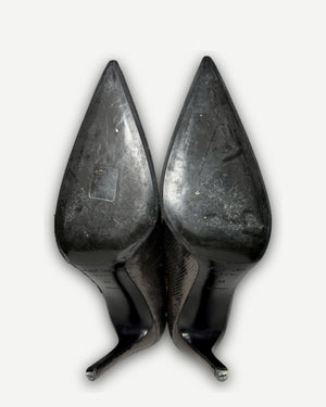 Helmut Lang 90s Snakeskin Heels