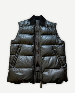Berluti Leather Puffer Vest
