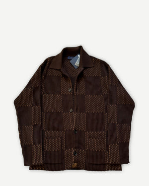 Louis Vuitton FW20 Nigo Giant Damier Rib Jacket