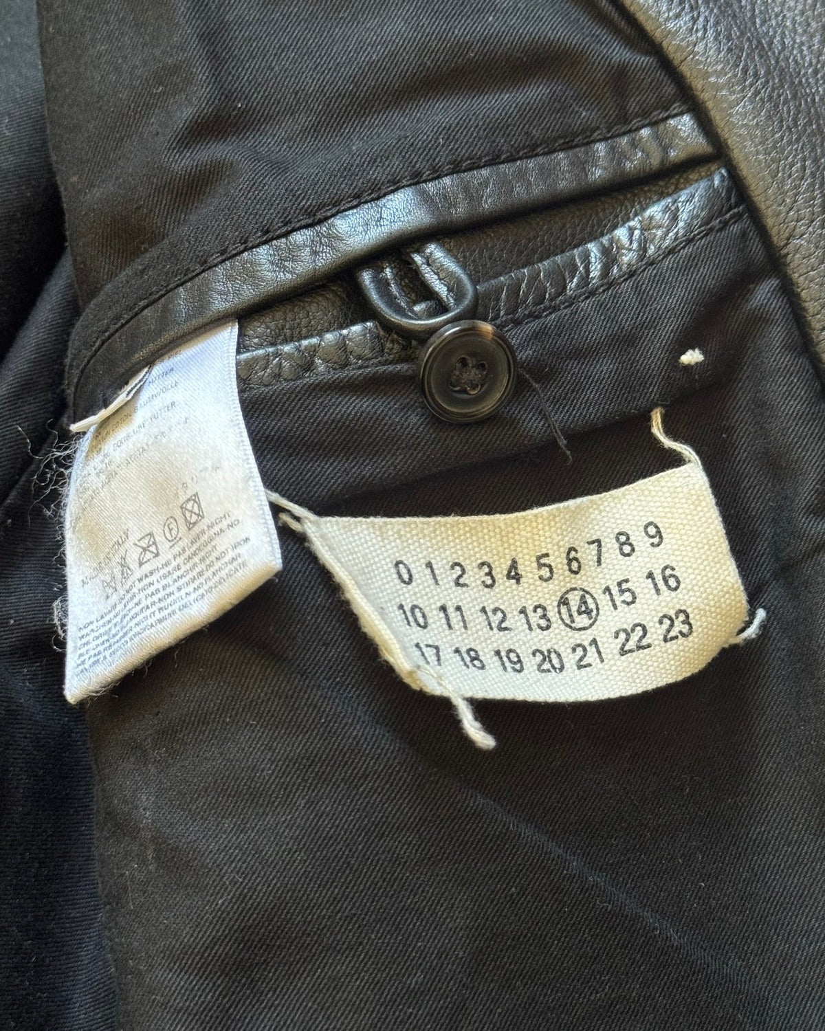 Maison Martin Margiela SS08 5 Zip Leather Biker Jacket