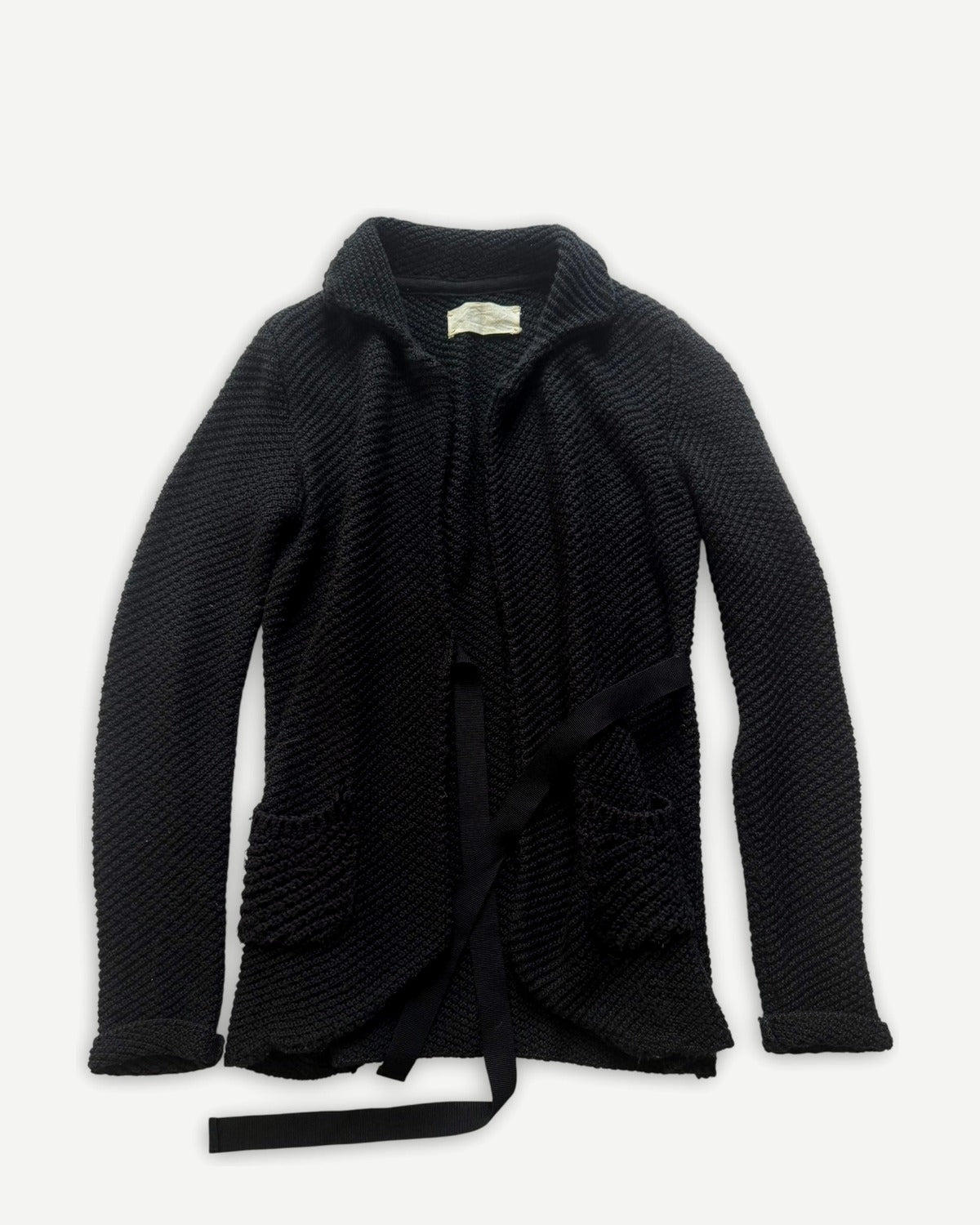 Maison Martin Margiela 90s Miss Deanna Strap Knit Cardigan