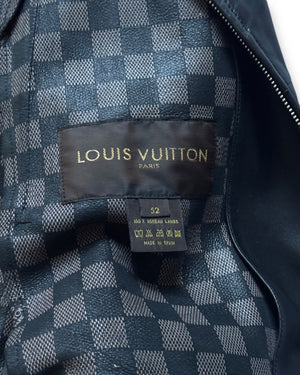 Louis Vuitton 2000s Damier Lined Leather Jacket