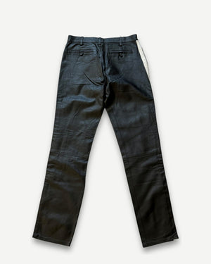 Helmut Lang AW97 Side Stripe Black Leather Pants