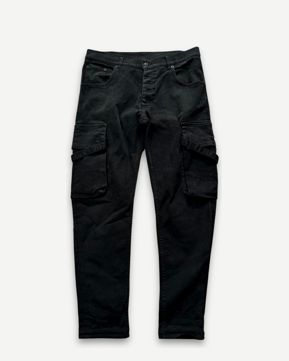 Helmut Lang SS04 Black Bondage Cargo Denim