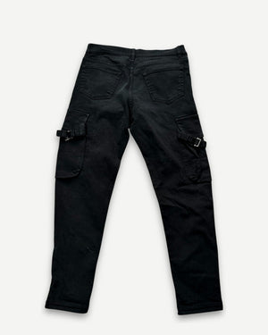 Helmut Lang SS04 Black Bondage Cargo Denim