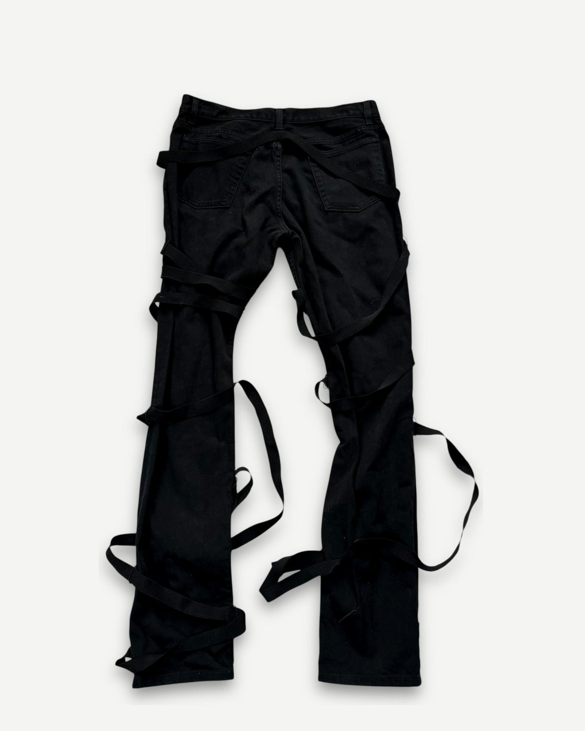 Helmut lang SS04 Black Bondage Strap Mummy Denim