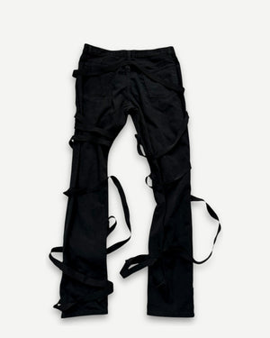 Helmut lang SS04 Black Bondage Strap Mummy Denim