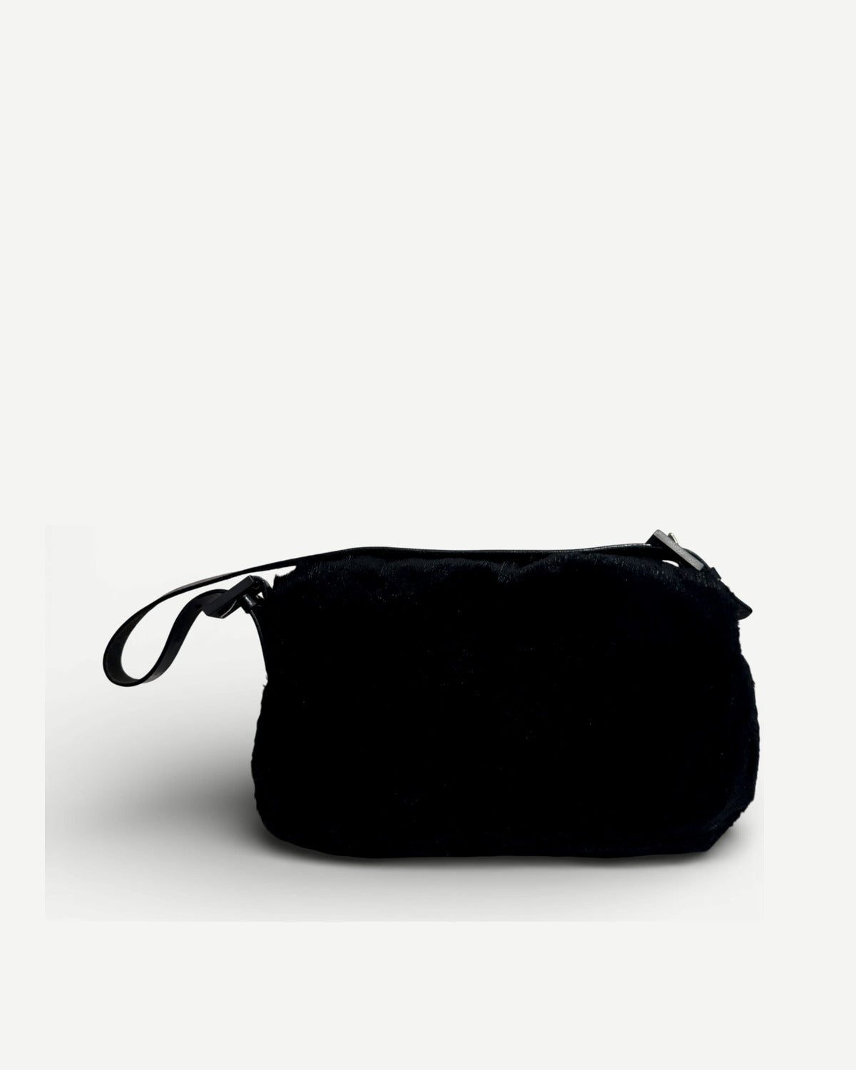 Fendi 2000s Black Fur Baguette Bag