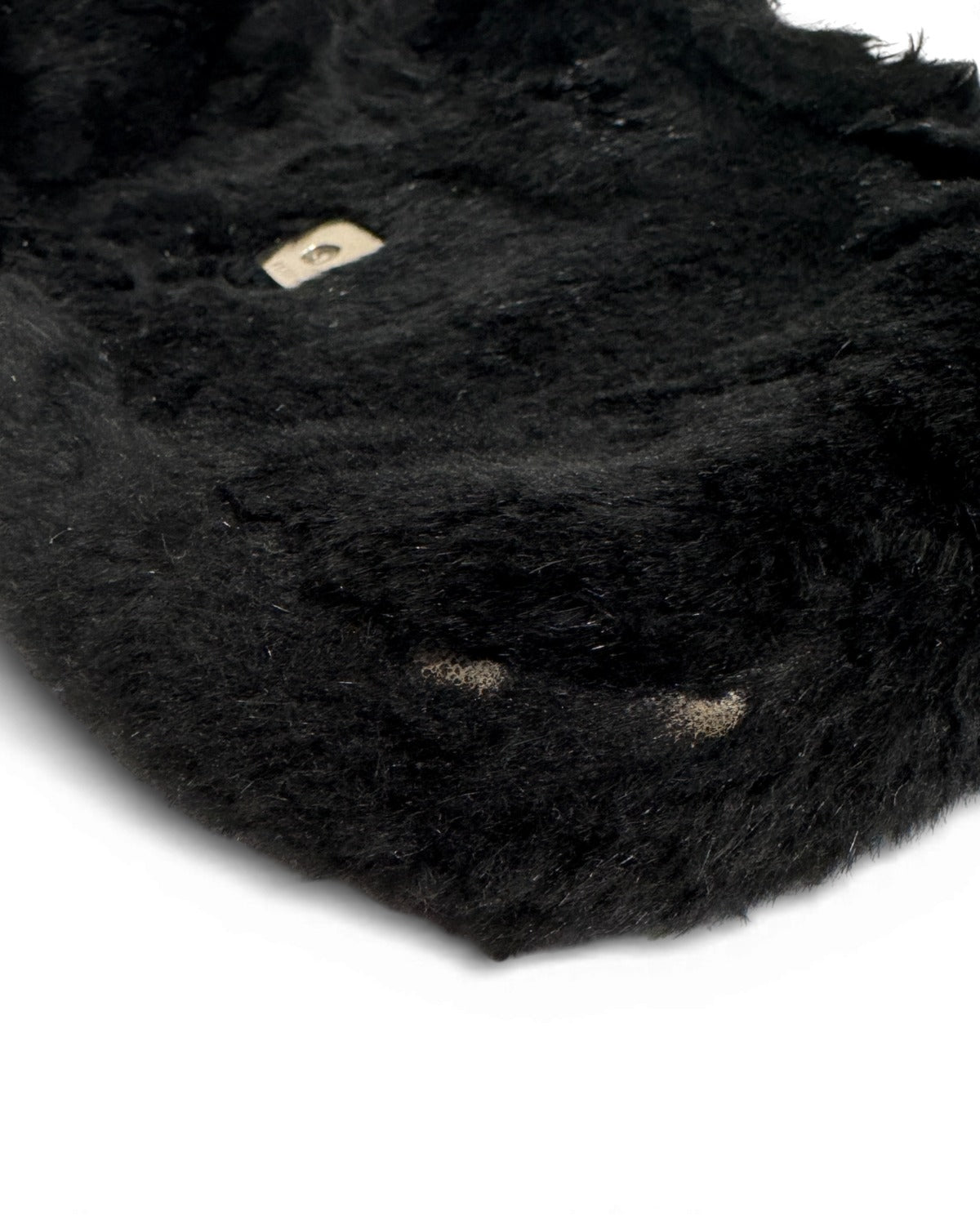 Fendi 2000s Black Fur Baguette Bag