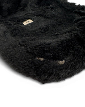 Fendi 2000s Black Fur Baguette Bag