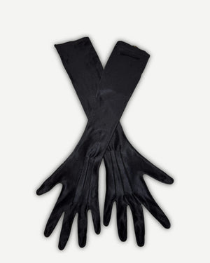 Jean Paul Gaultier 80s Equator Black Long Gloves