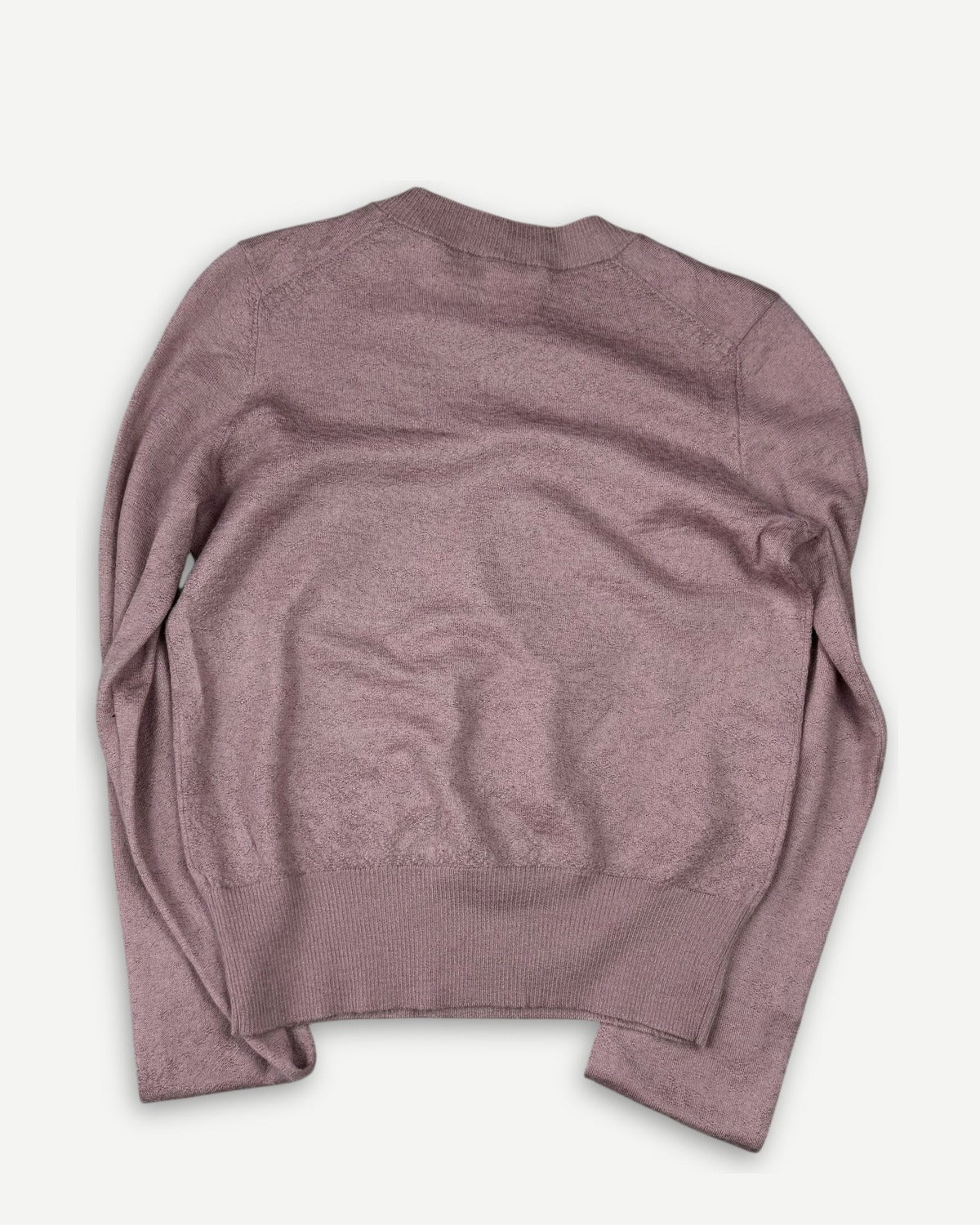 Chanel FW14 by Karl Lagerfeld Pink Cashmere/Mohair Pearl Embellished Knit Sweater