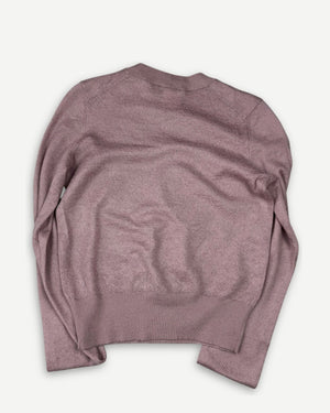 Chanel FW14 by Karl Lagerfeld Pink Cashmere/Mohair Pearl Embellished Knit Sweater