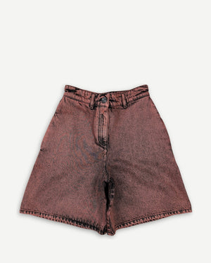 Chanel AW24 Bleach Dyed Wide Denim Shorts Sample
