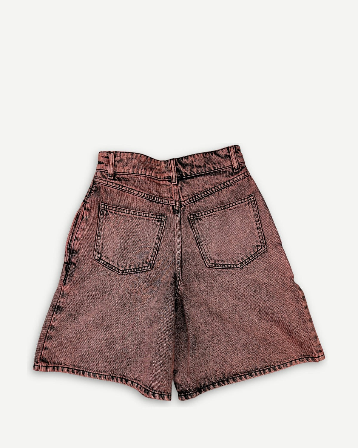 Chanel AW24 Bleach Dyed Wide Denim Shorts Sample