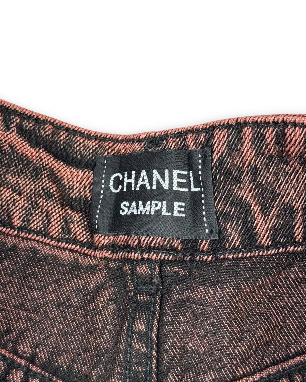 Chanel AW24 Bleach Dyed Wide Denim Shorts Sample