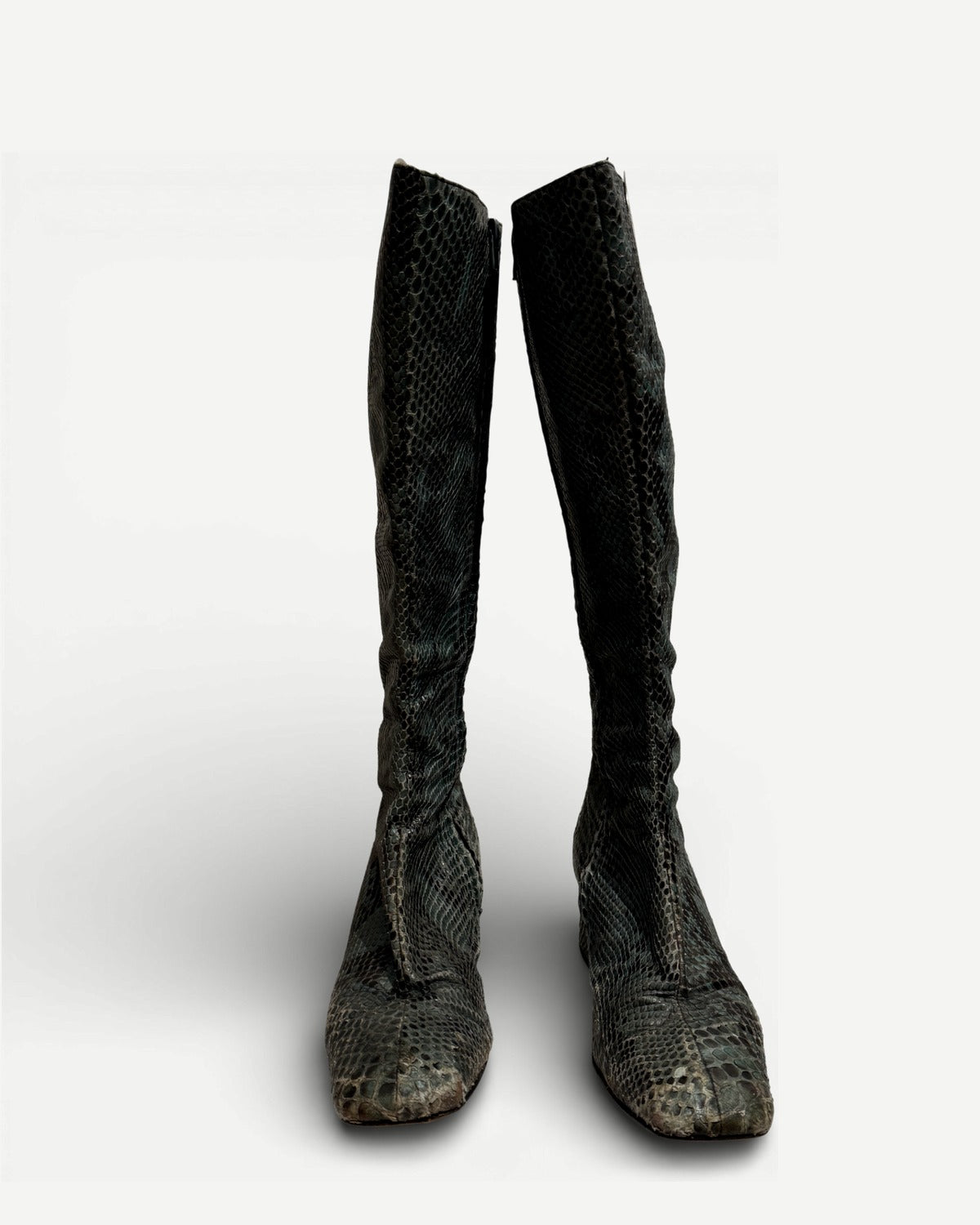 Gucci by Tom Ford SS96 Python G Metal Logo Boots