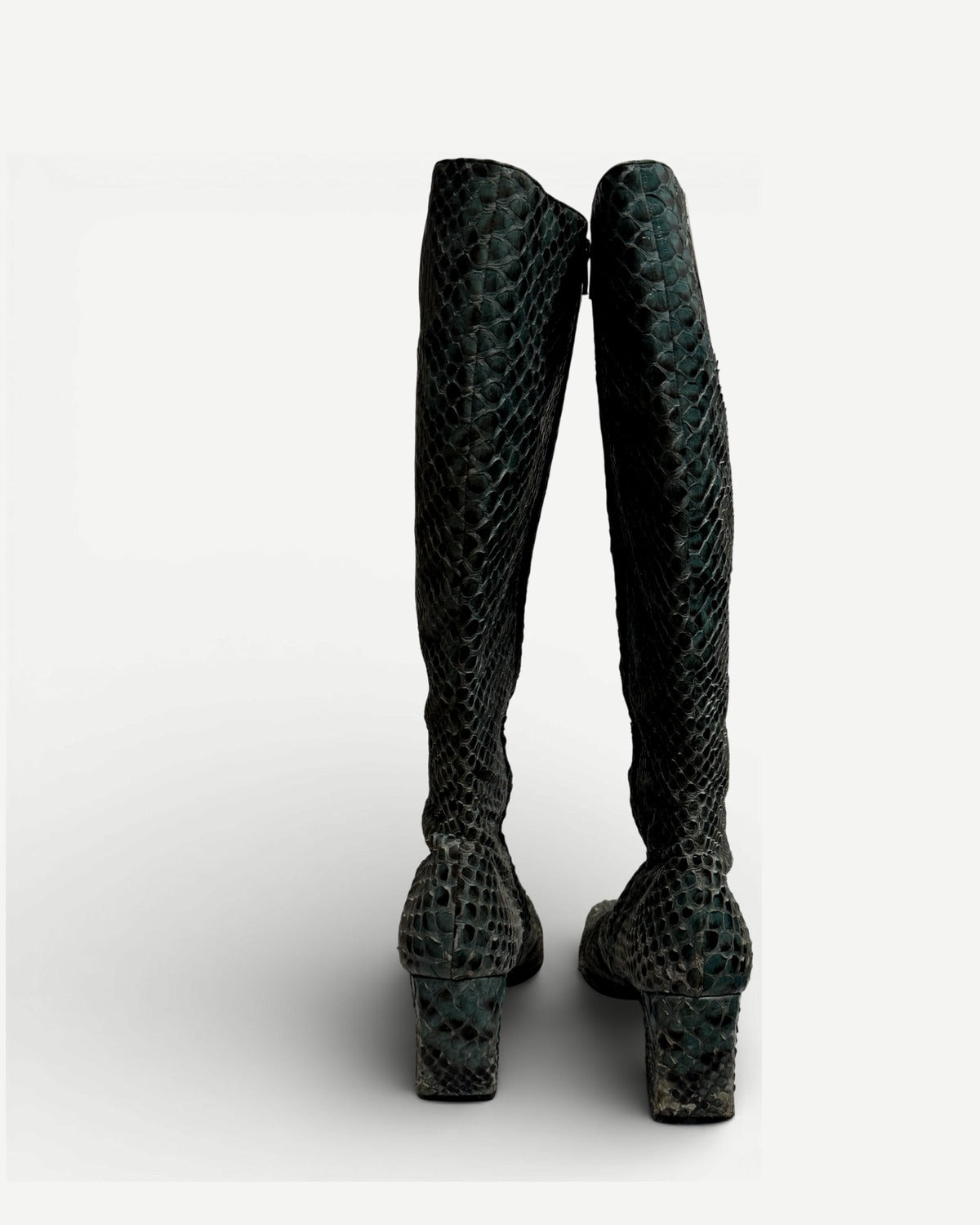 Gucci by Tom Ford SS96 Python G Metal Logo Boots