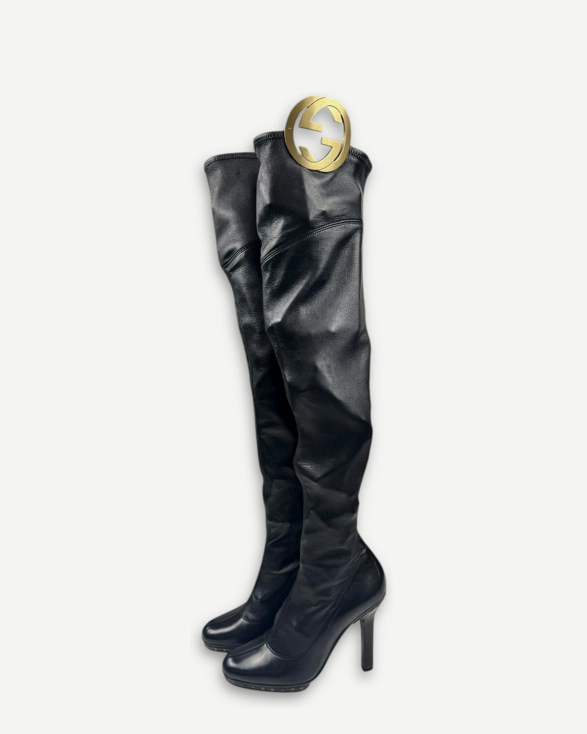 Gucci by Tom Ford 1995 Overknee Leather Boots