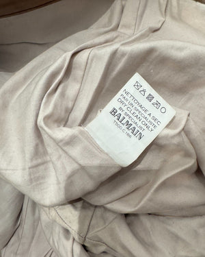 Balmain SS13 Cream Leather Biker Pants