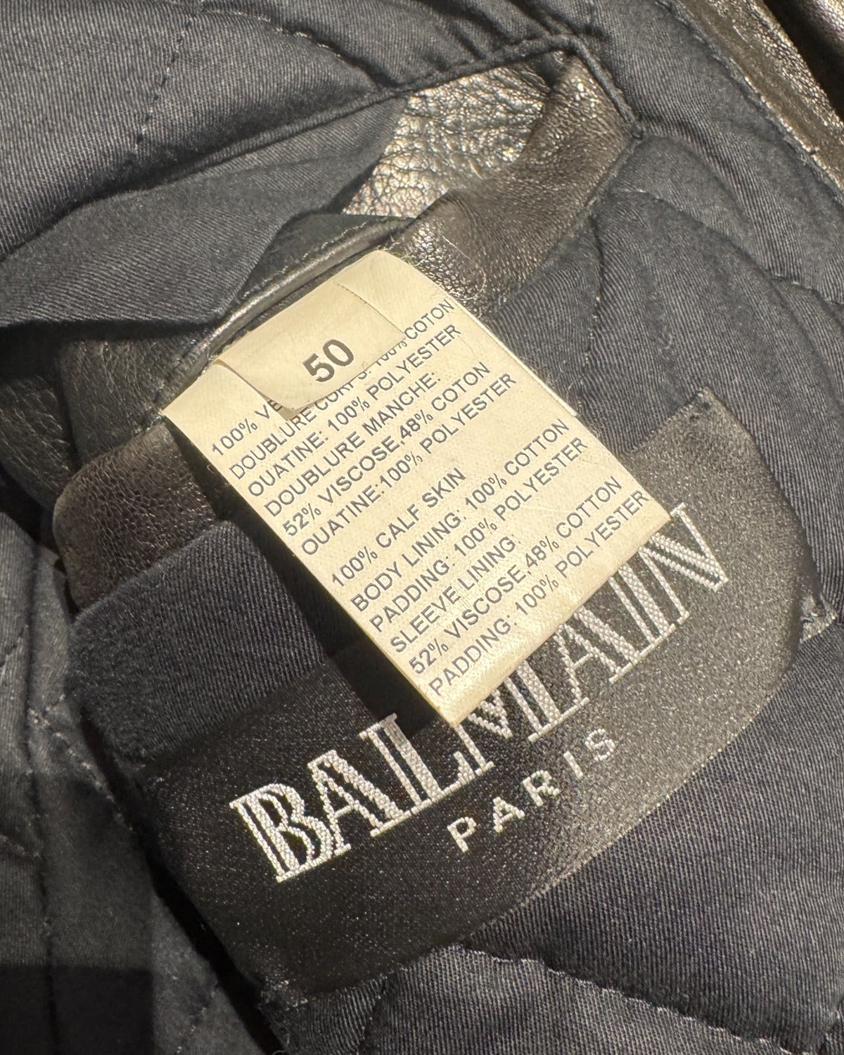Balmain by Christophe Decarnin Calf Fur Leather Jacket