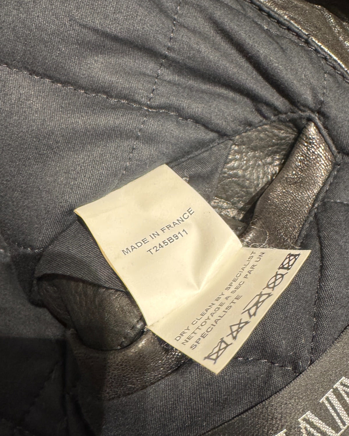 Balmain by Christophe Decarnin Calf Fur Leather Jacket