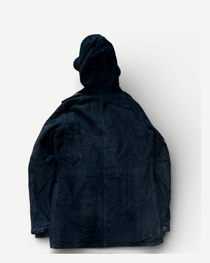 Balmain AW10 by Christophe Decarnin Black Waxed Denim N3B Military Parka