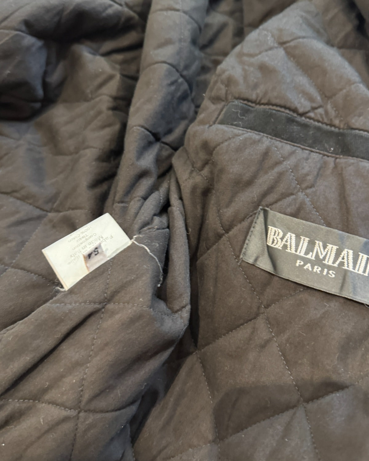 Balmain AW10 by Christophe Decarnin Black Waxed Denim N3B Military Parka