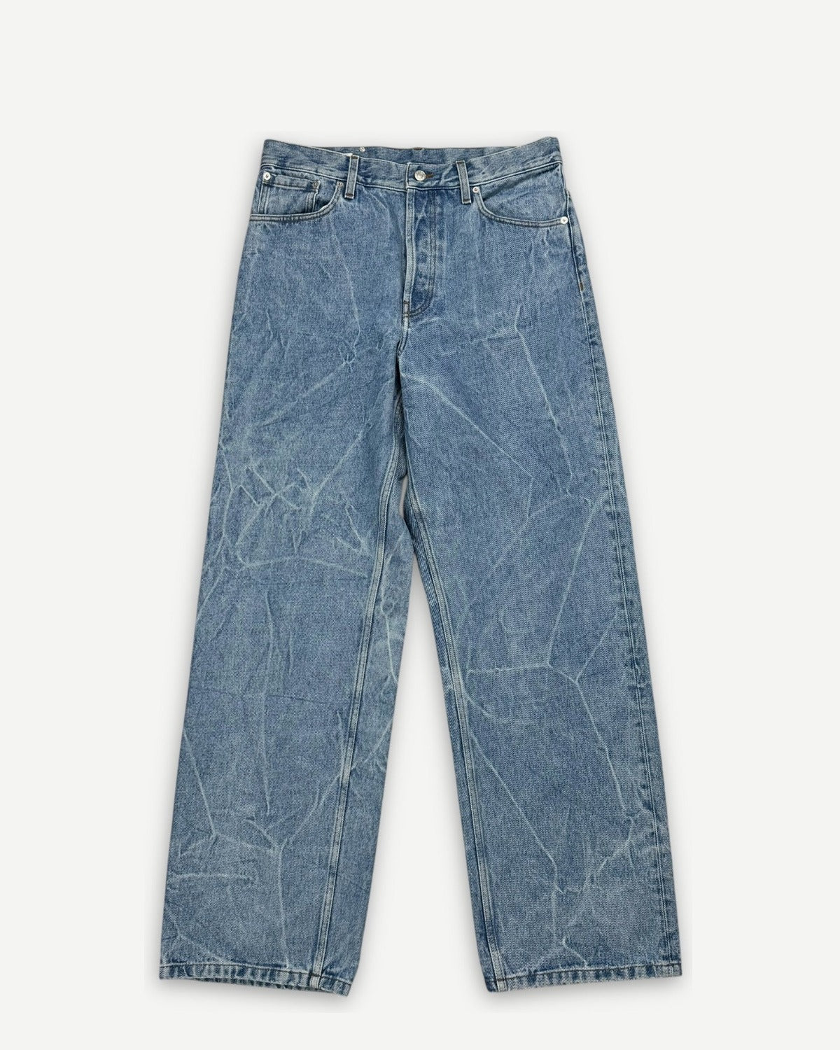 Dries Van Noten Pine Marble Washed Wide Denim