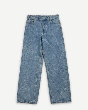 Dries Van Noten Pine Marble Washed Wide Denim